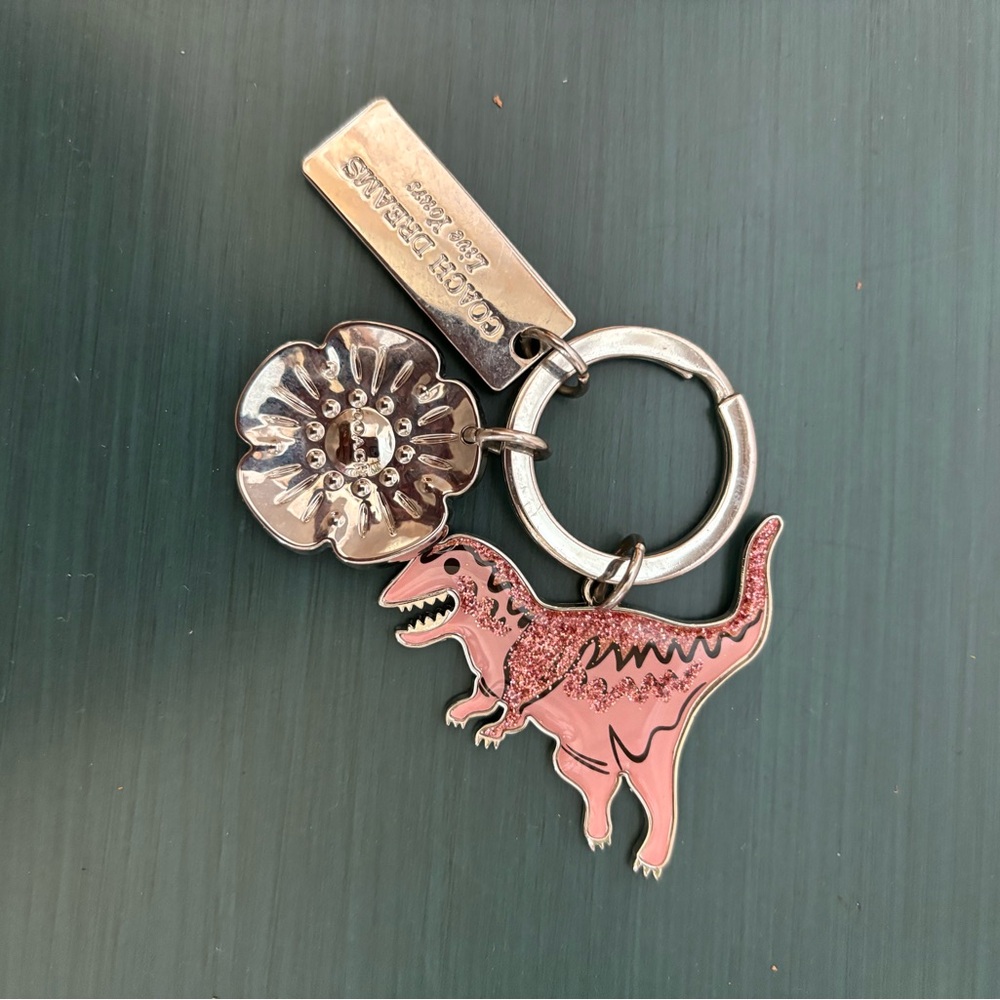 Coach dinosaur key chain
